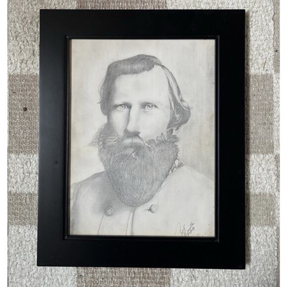 Hand Drawn Sketched Pencil Artist Image Portrait World War 2 Generals WW2 - Picture 1 of 16